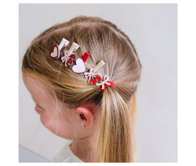 8 Mini Pinzas de Pelo Fancy Cherries