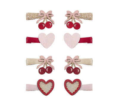 8 Mini Pinzas de Pelo Fancy Cherries