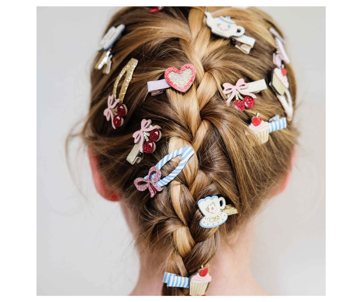 8 Mini Pinzas de Pelo Fancy Cherries