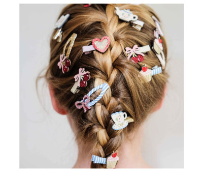 8 Mini Pinzas de Pelo Fancy Cherries