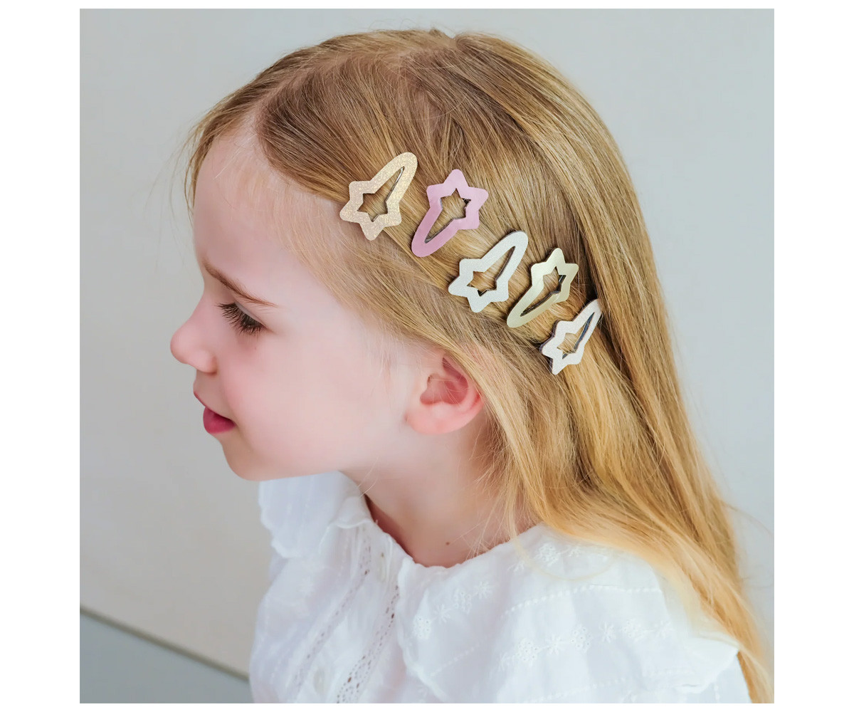 5 Clips de Pelo Star Cut Out