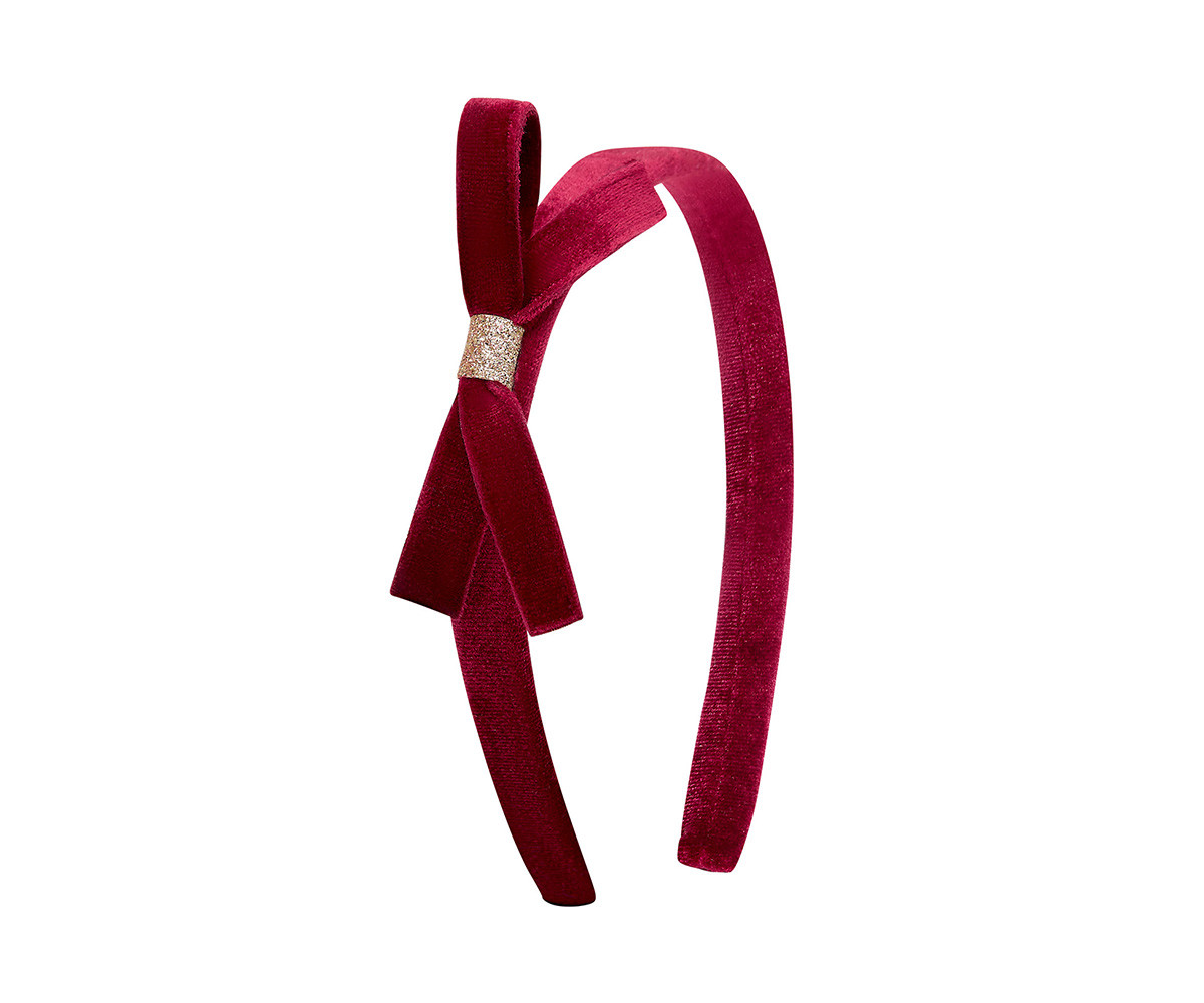 Diadema Tericiopelo Alice Burgundy Violet Bow