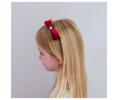 Diadema Tericiopelo Alice Burgundy Violet Bow