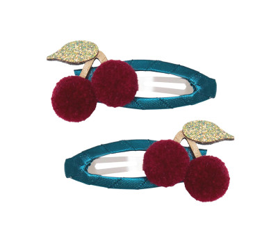 2 Clips de Pelo Pom Pom Cherries
