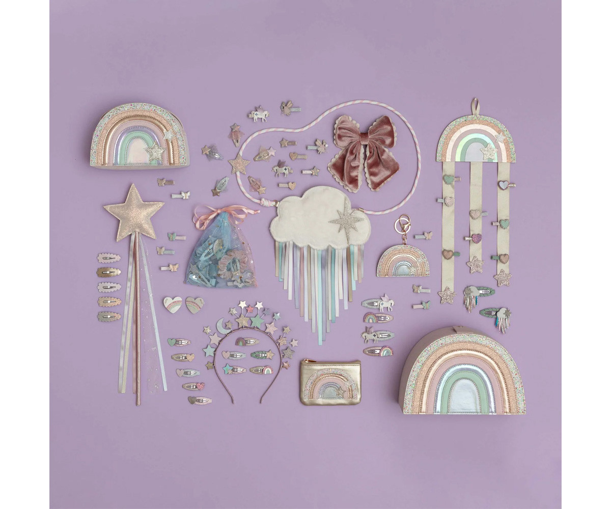 5 Mini Clips de Pelo Rainbow
