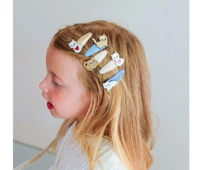 5 Mini Clips de Pelo Cutety Kitten