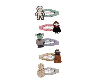 5 Mini Clips Monster Black
