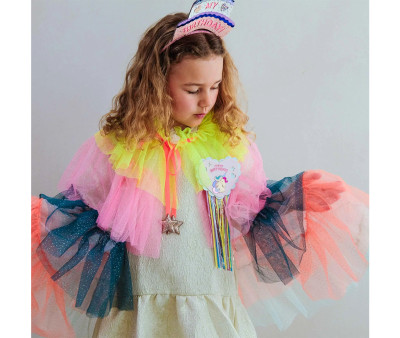 Capa Disfraz de Tul Rainbow Party Bright Multi