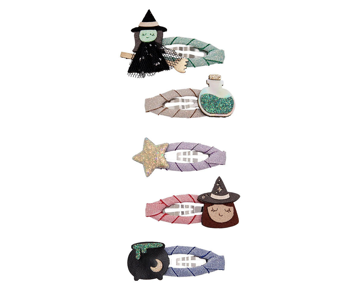 5 Mini Clips Clic Clacs Witch Black