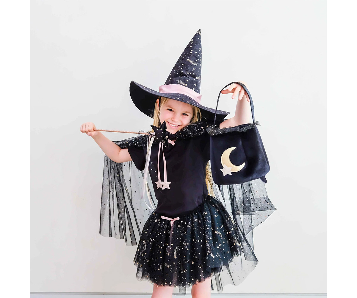 Capa Disfraz Bruja Ethel Tulle Black