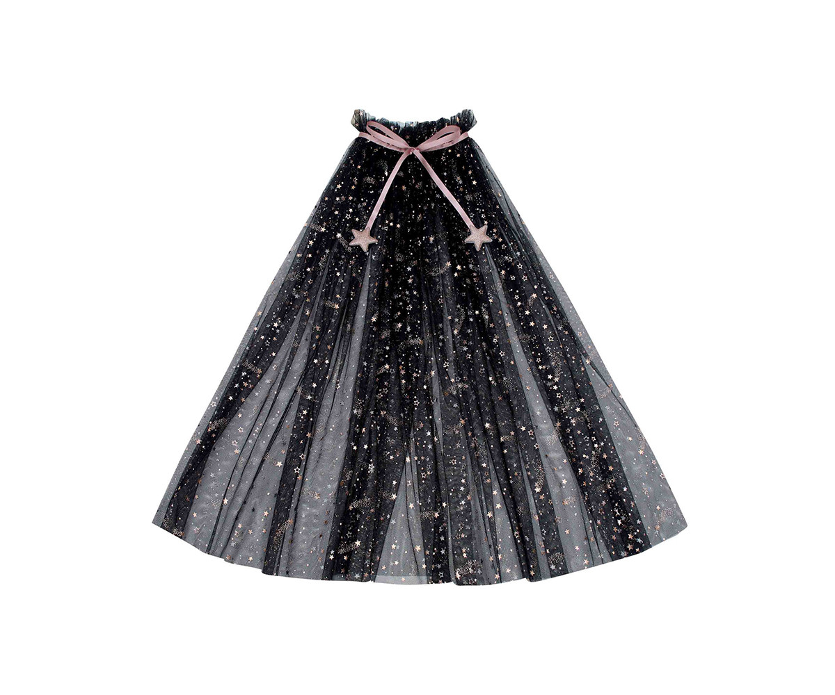 Capa Disfraz Bruja Ethel Tulle Black