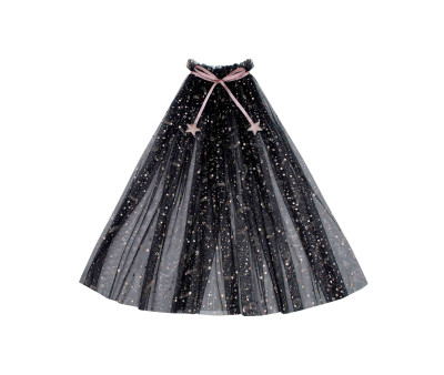 Capa Disfraz Bruja Ethel Tulle Black