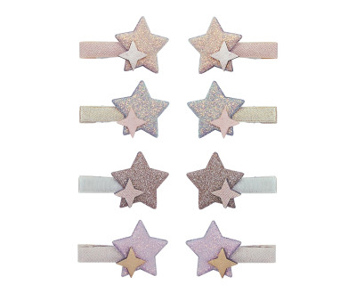 8 Mini Pinzas de Pelo Starlight