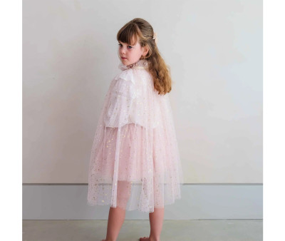 Capa Disfraz Princess Starry Tulle Pink