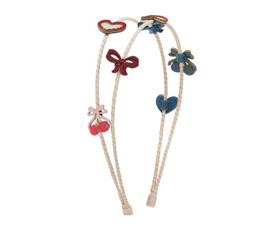 Diadema Doble Cherries Pink