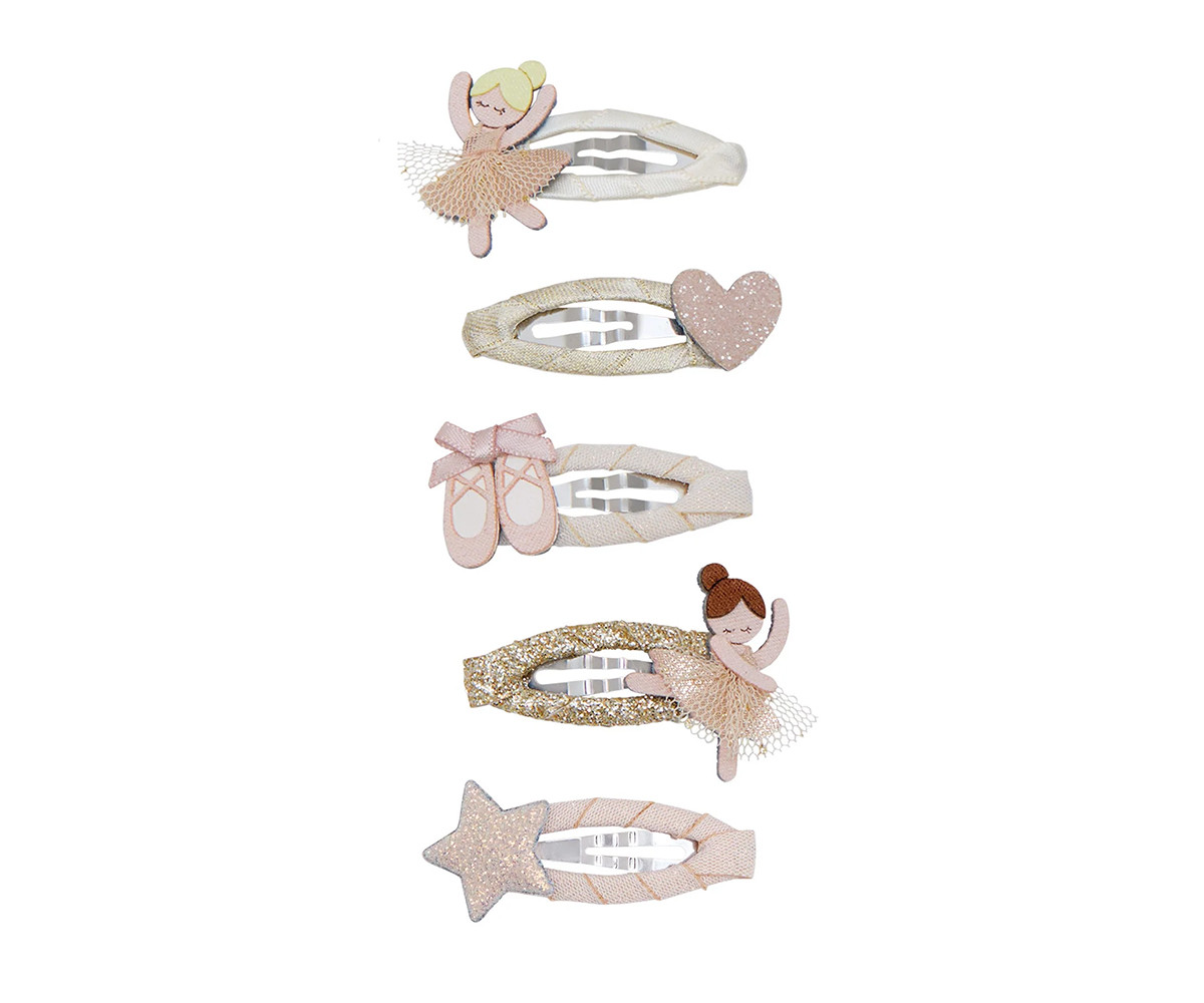 5 Mini Clips Ballerina Neutral Clic Clacs