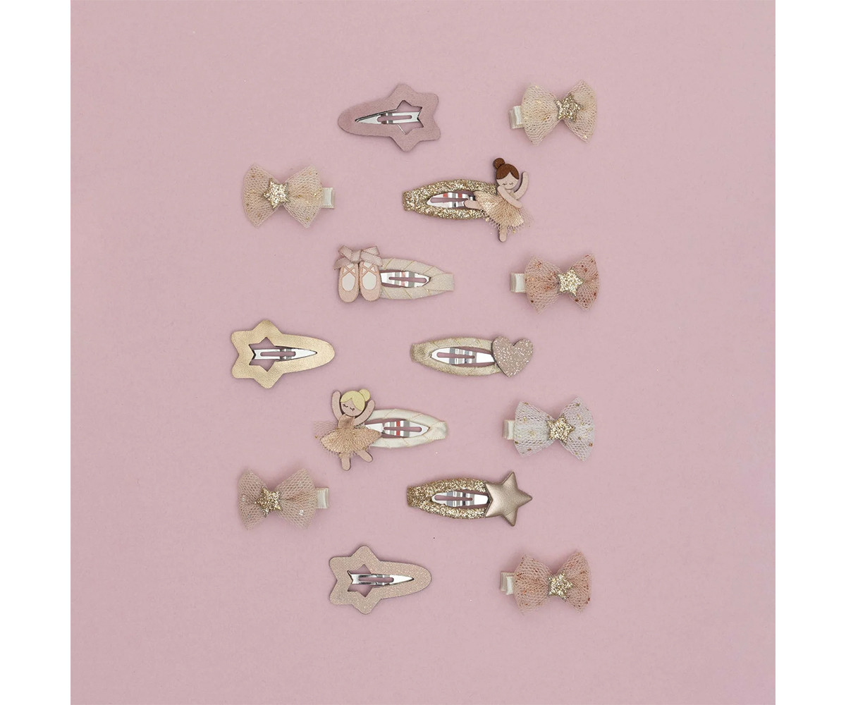 5 Mini Clips Ballerina Neutral Clic Clacs