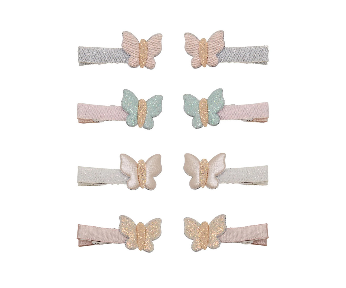 8 Mini Pinzas de Pelo Bella Butterfly Pastels