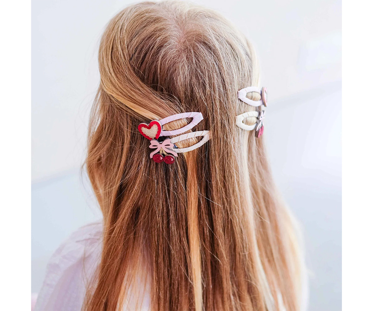 4 Clips de Pelo Fancy Cherries