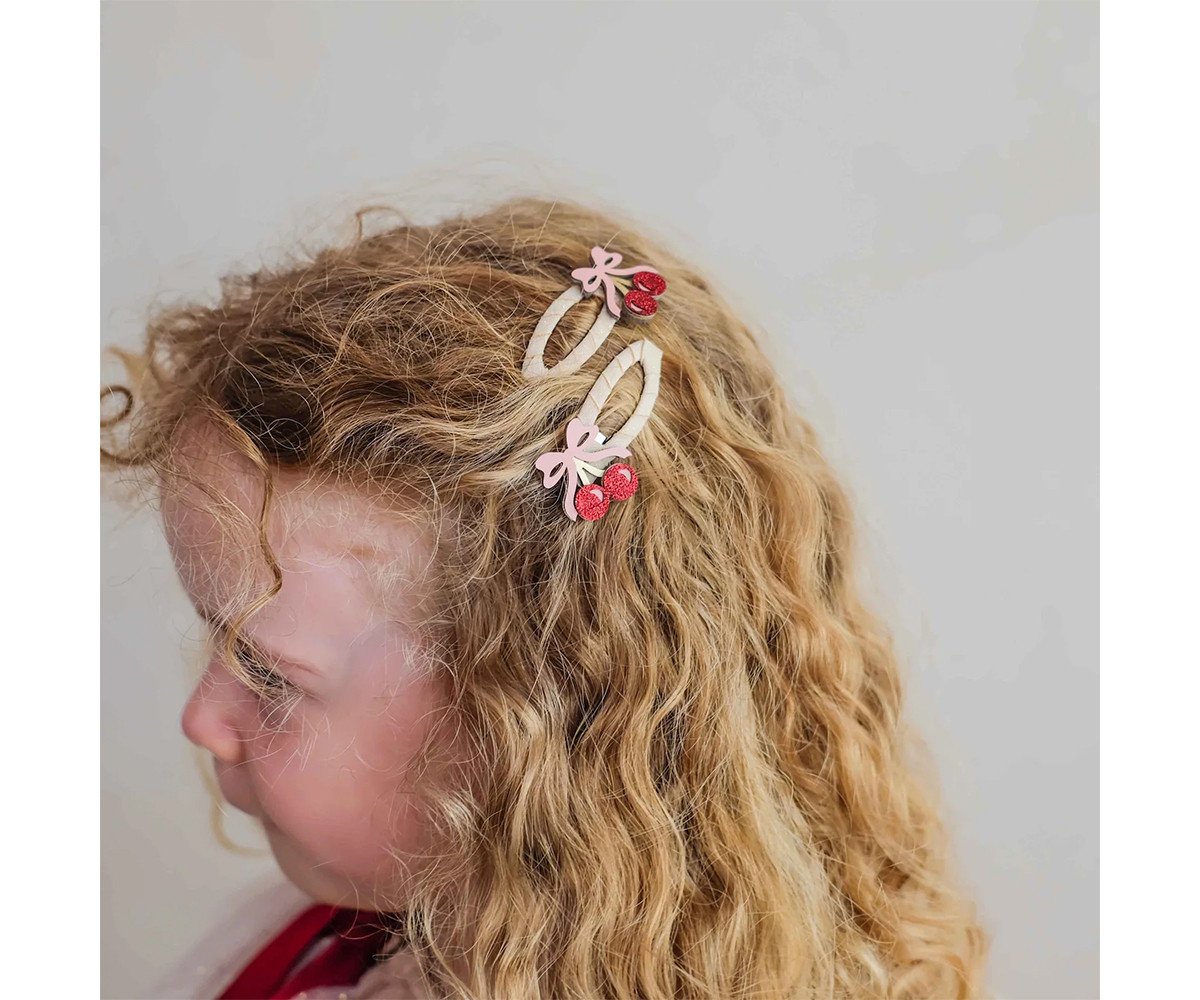 4 Clips de Pelo Fancy Cherries