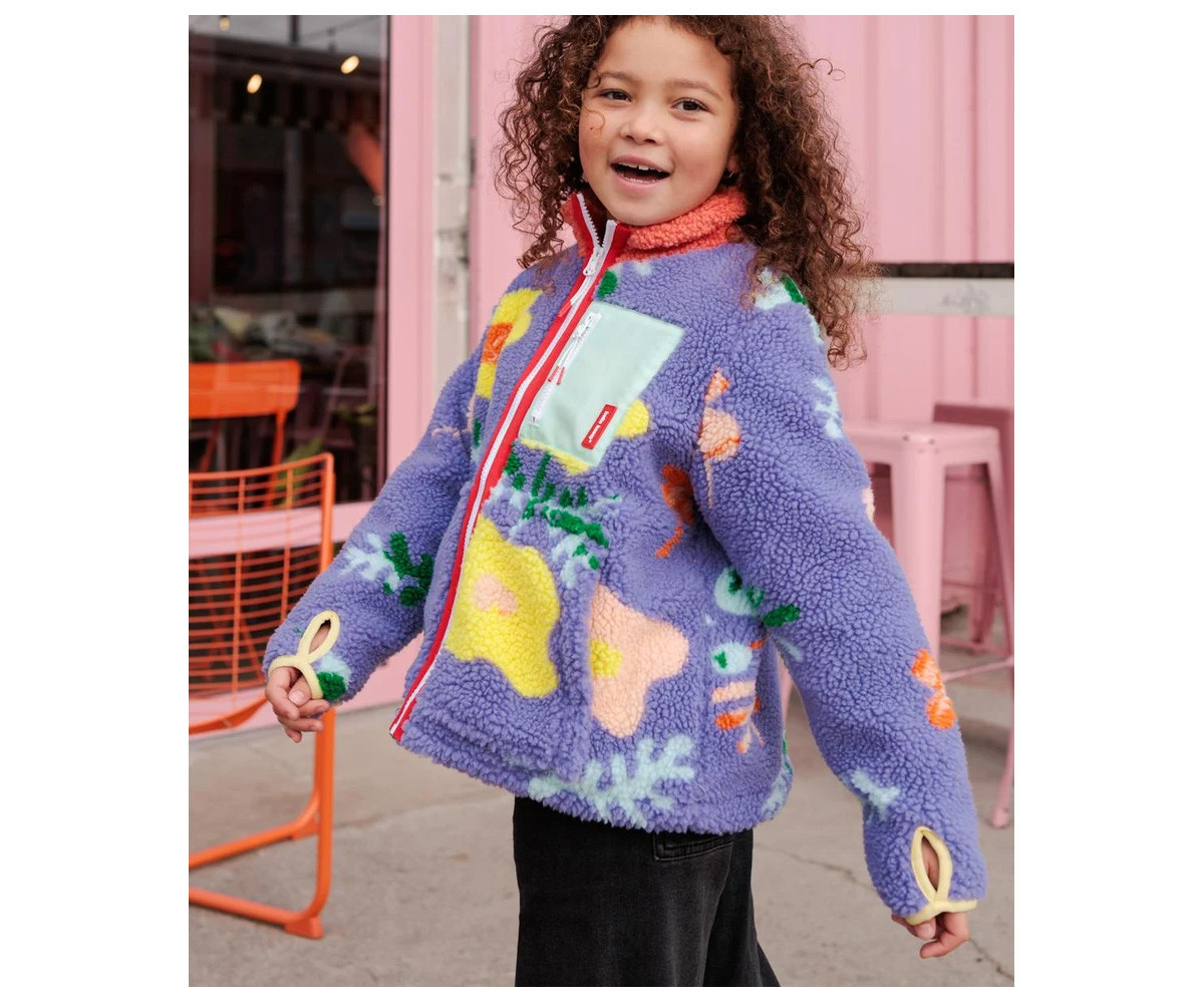 Chaqueta Polar Infantil Floral