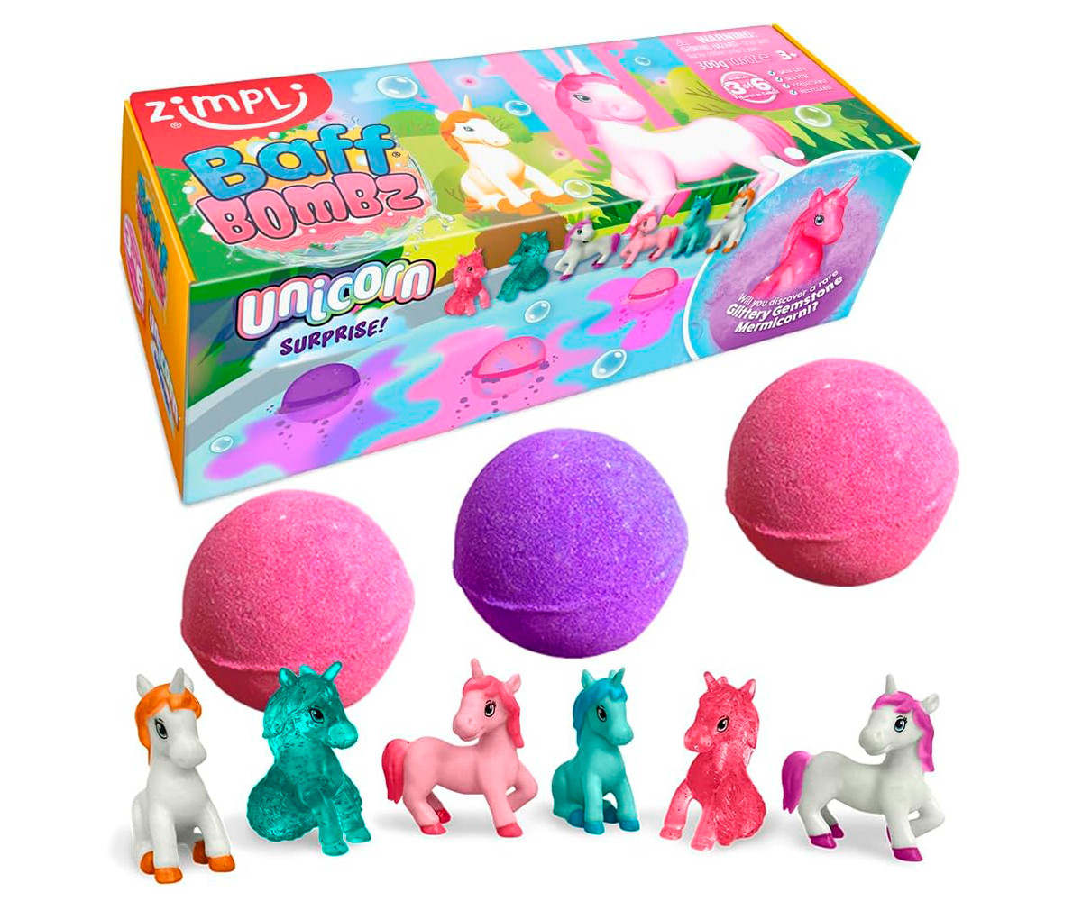 Pack 3 Bombas De Baño Surprise Unicornio