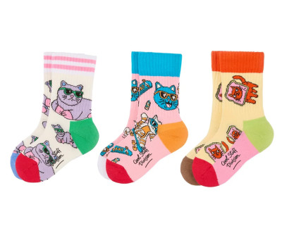 Pack 3 Pares de Calcetines Cats