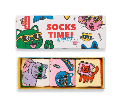 Pack 3 Pares de Calcetines Cats