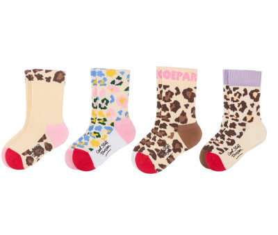 Pack 4 Pares de Calcetines Leopard
