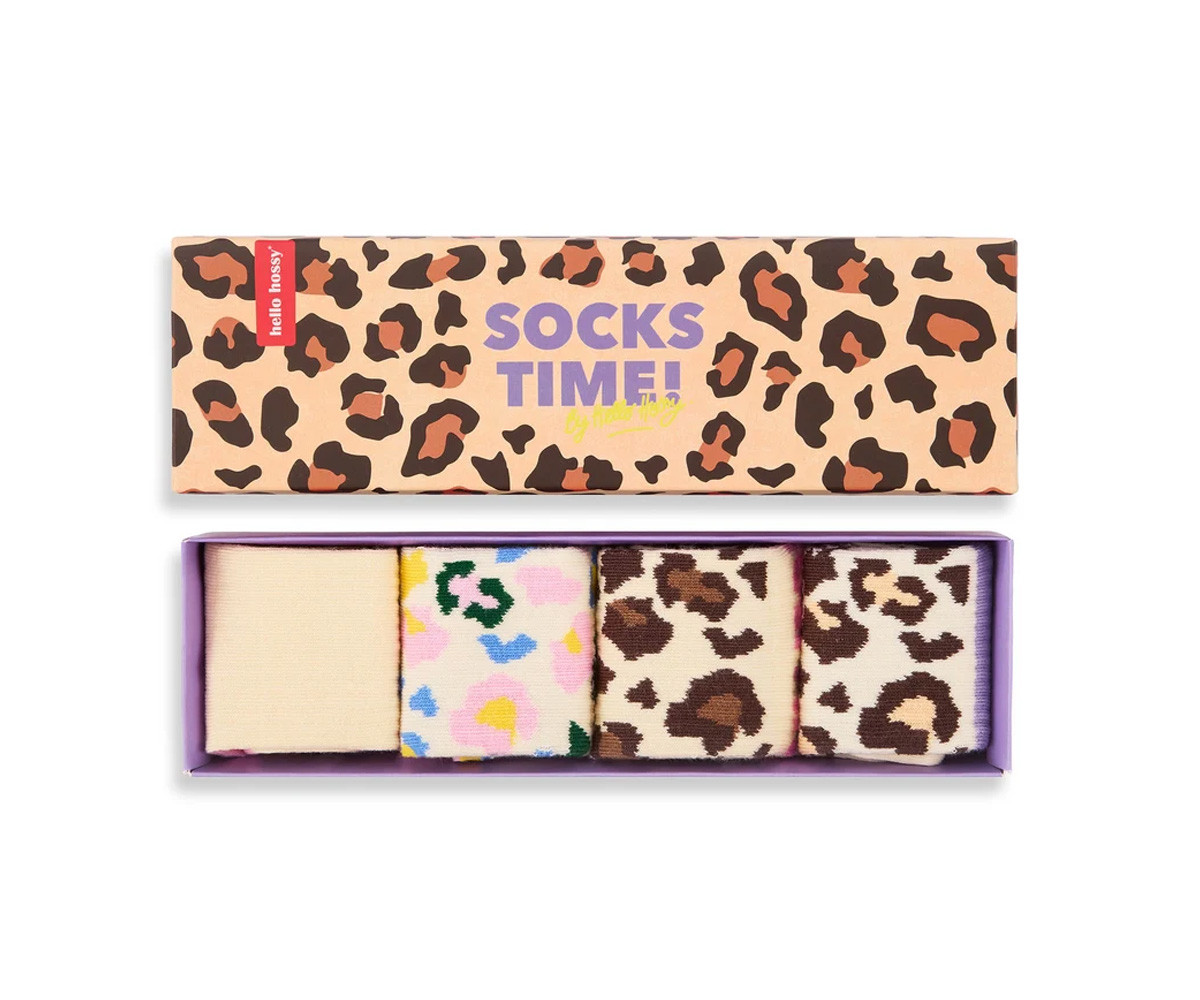 Pack 4 Pares de Calcetines Leopard