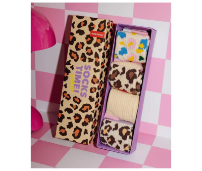 Pack 4 Pares de Calcetines Leopard