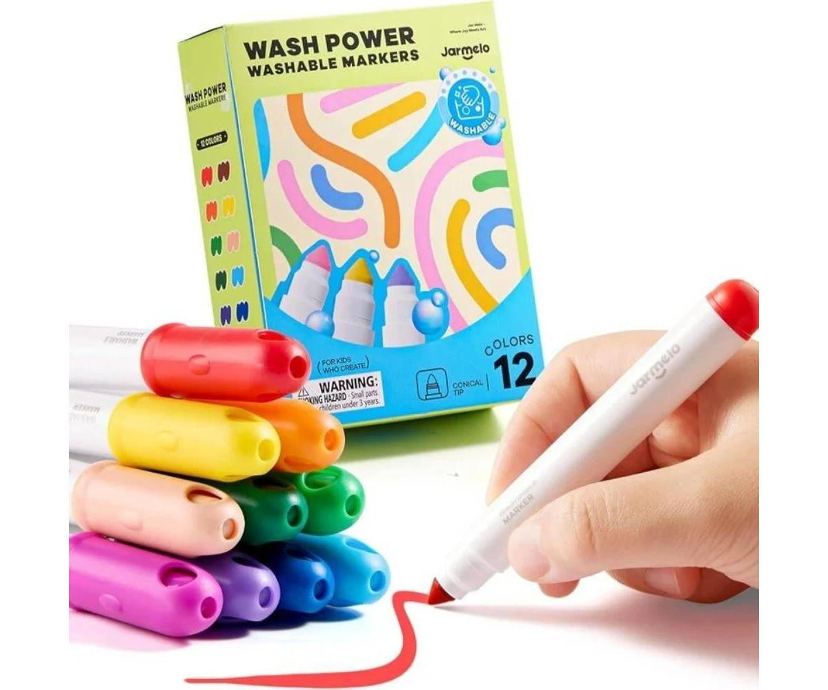 Set 12 Rotuladores Extra Lavables WASH POWER