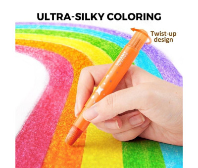 Set 24 Crayones con Purpurina Suave Lavable