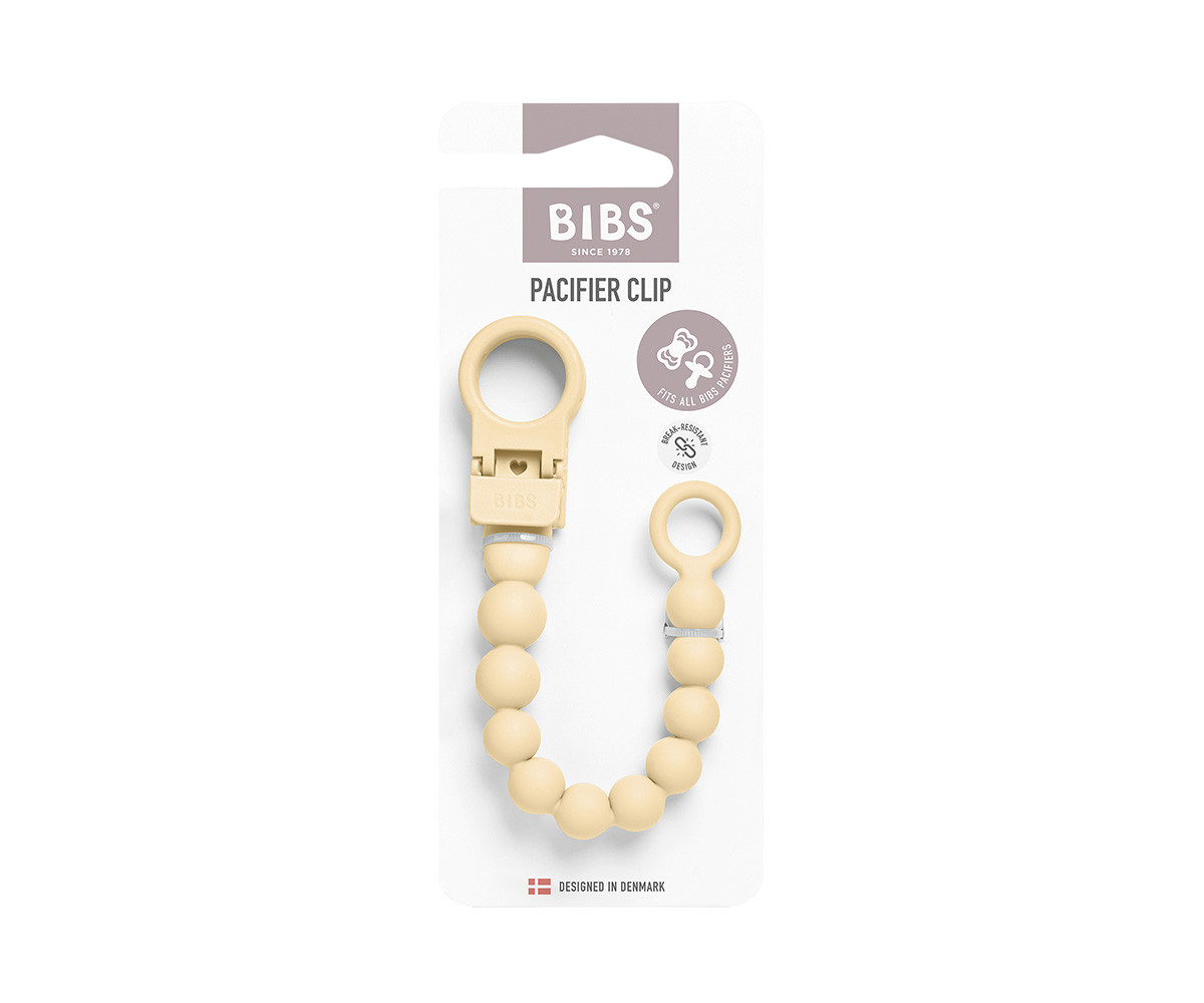 Chupetero Silicona BIBS Beaded Pale Butter