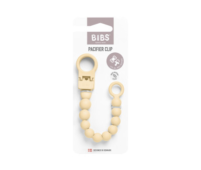 Chupetero Silicona BIBS Beaded Pale Butter