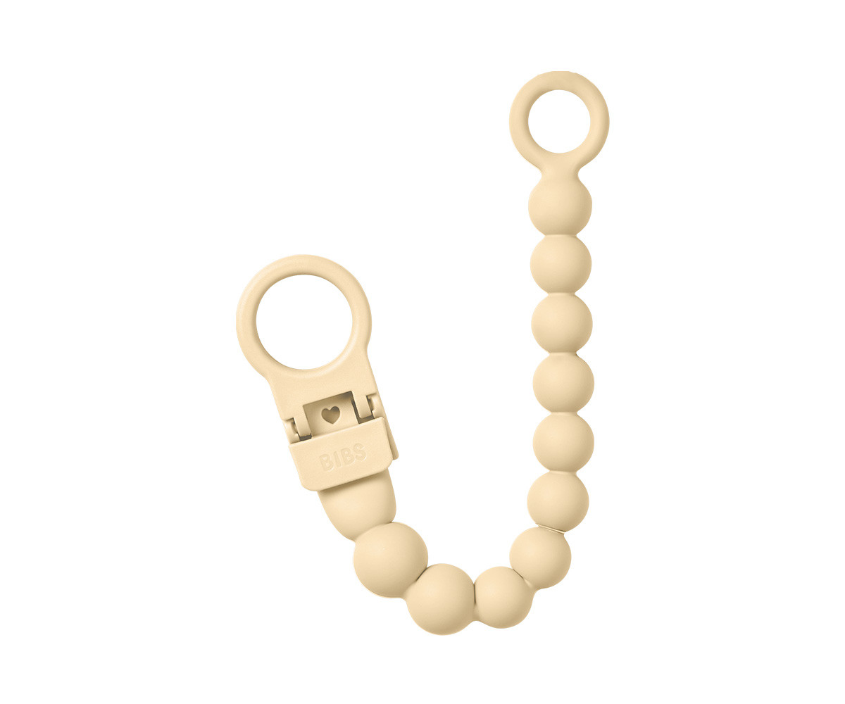 Chupetero Silicona BIBS Beaded Pale Butter