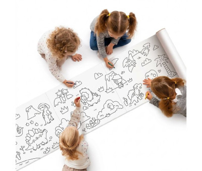 Papel de Dibujo Adhesivo Dinosaur Adventures