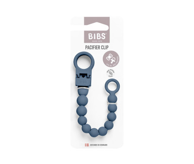 Chupetero Silicona BIBS Beaded Steel Blue