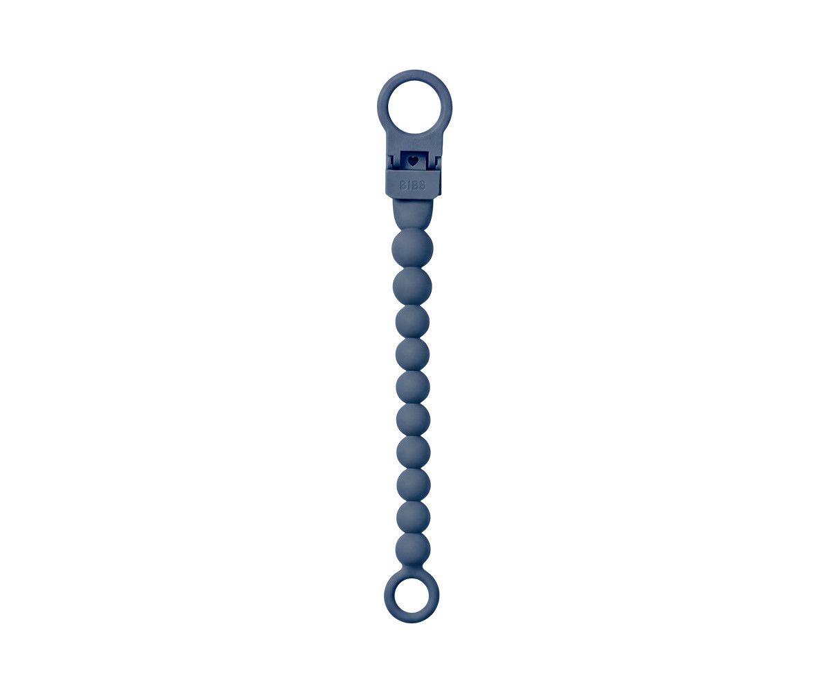 Chupetero Silicona BIBS Beaded Steel Blue