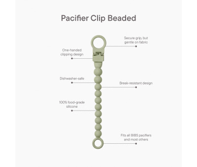 Chupetero Silicona BIBS Beaded Pale Butter