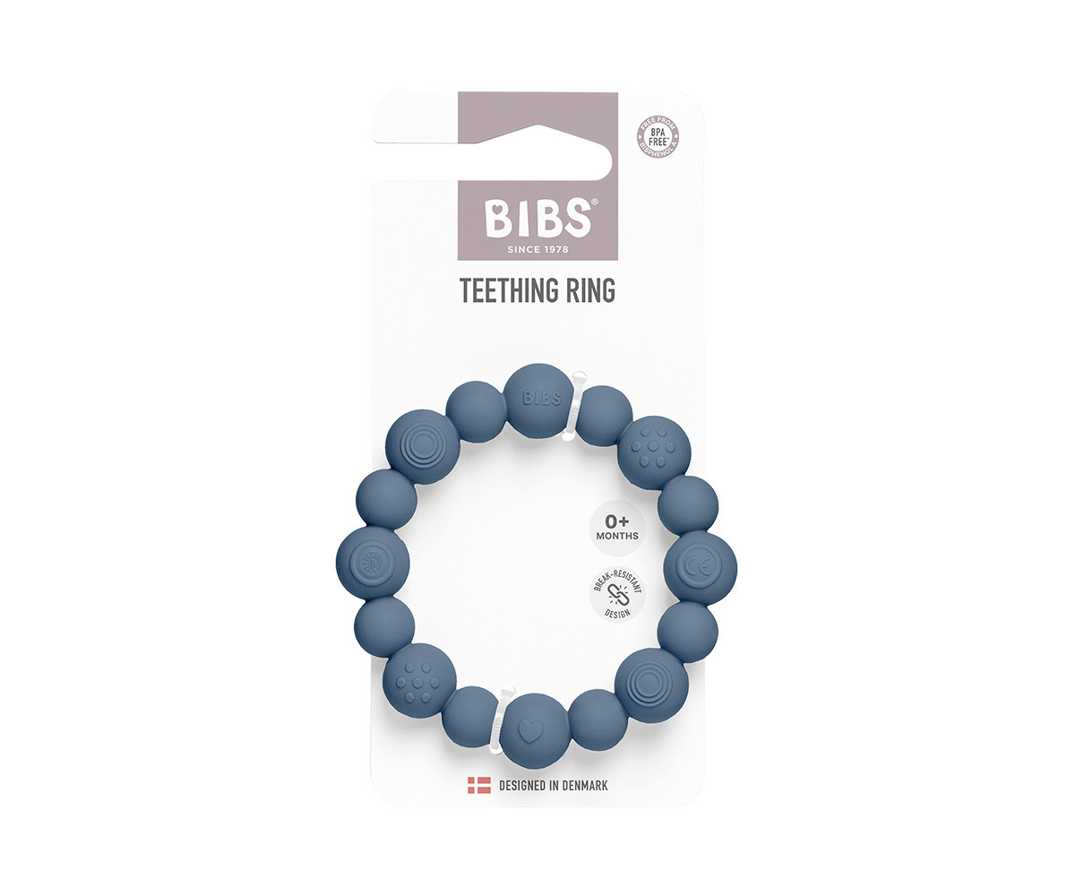 Mordedor Silciona BIBS Ring Beaded Steel Blue