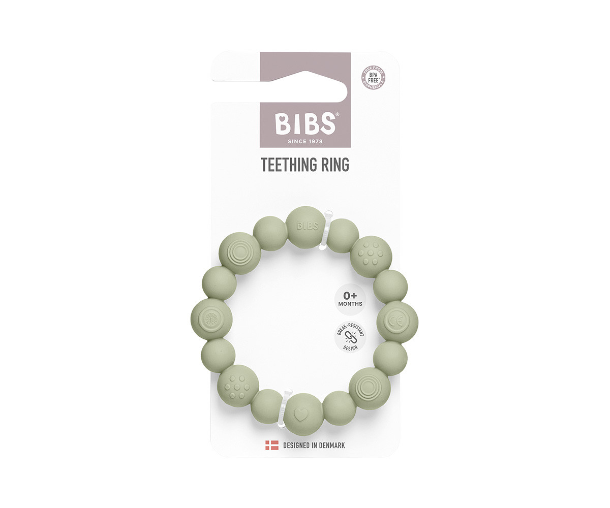 Mordedor Silicona BIBS Ring Beaded Sage