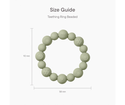 Mordedor Silicona BIBS Ring Beaded Sage