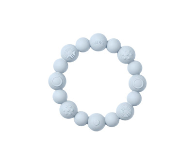 Mordedor Silciona BIBS Ring Beaded Baby Blue