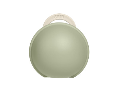 Chupete BIBS Colour Round Latex Ivory + Portachupetes Mini Sage