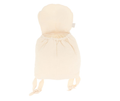 Mochila Pequeña Gasa Conejo Écru Personalizable