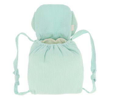 Mochila Pequeña Gasa Conejo Mint Personalizable