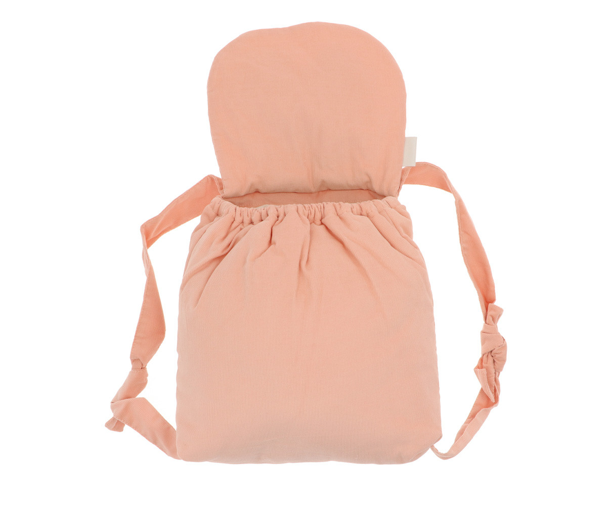Mochila Pequeña Conejo Velours Rose Coquillaje Personalizable