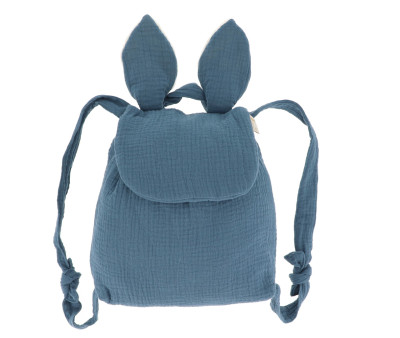 Mochila Pequeña Gasa Conejo Bleu Stone Personalizable