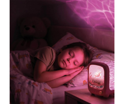 Lámpara Altavoz Proyector WAVY Rosa